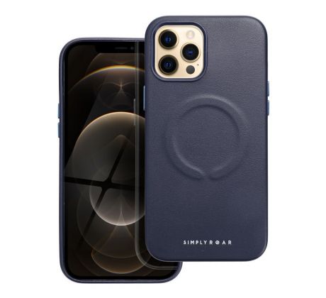 Roar Kožený kryt Mag Case -  iPhone 12 Pro Max  tmavěmodrý