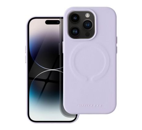 Roar Kožený kryt Mag Case -  iPhone 14 Pro fialový