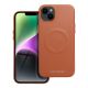 Roar Kožený kryt Mag Case -  iPhone 14 Plus Brown