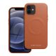 Roar Kožený kryt Mag Case -  iPhone 12 Brown