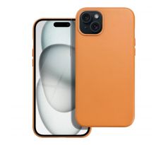 Kožený kryt Mag Cover  iPhone 15 Plus orange