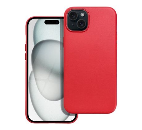 Kožený kryt Mag Cover  iPhone 15 Plus červený