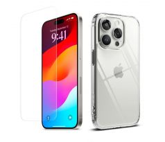 2PACK - Ochranné tvrzdené sklo + transparentní kryt pro iPhone 15 Pro 