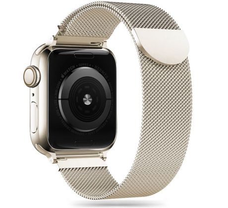 ŘEMÍNEK TECH-PROTECT MILANESEBAND APPLE WATCH 4 / 5 / 6 / 7 / 8 / 9 / SE / ULTRA 1 / 2 (42 / 44 / 45 / 49 mm) STARLIGHT
