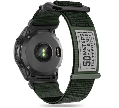 ŘEMÍNEK TECH-PROTECT SCOUT GARMIN FENIX 3 / 5X / 3HR / 5X Plus / 6X / 6X PRO / 7X MILITARY GREEN