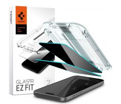 ANTI-SPY OCHRANNÉ TVRZENÉ SKLO SPIGEN GLAS.TR ”EZ FIT” 2-PACK iPhone 15 PRIVACY