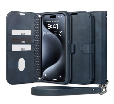 KRYT SPIGEN WALLET ”S” PRO iPhone 15 Pro NAVY