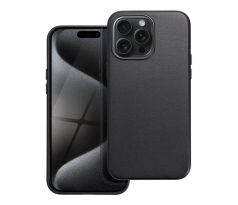 Kožený kryt Mag Cover  iPhone 15 Pro Max černý