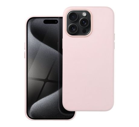 Kožený kryt Mag Cover  iPhone 15 Pro Max sand ružový