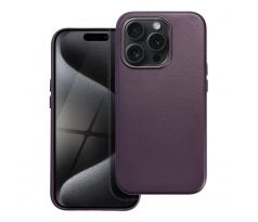 Kožený kryt Mag Cover  iPhone 15 Pro  fialový