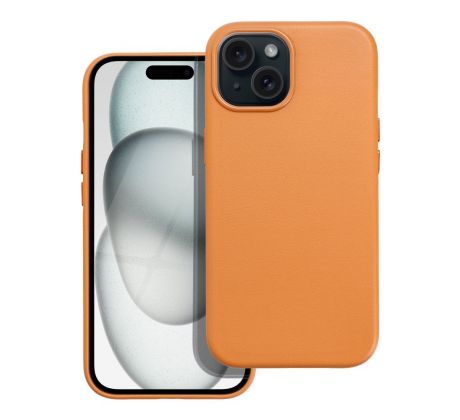 Kožený kryt Mag Cover  iPhone 15 orange