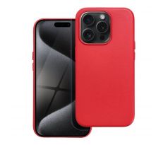 Kožený kryt Mag Cover  iPhone 15 Pro červený