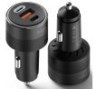 NABJEČKA DO AUTA RINGKE 3-PORT CAR CHARGER PD30W/QC3.0 BLACK