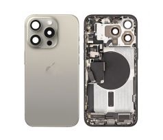 Apple iPhone 15 Pro Max - Zadní housing s předinstalovanými díly (Natural Titanium)
