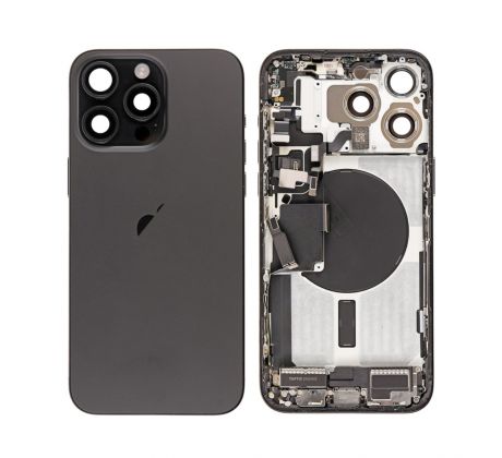 Apple iPhone 14 Pro - Zadní housing s předinstalovanými díly (Space Black) 