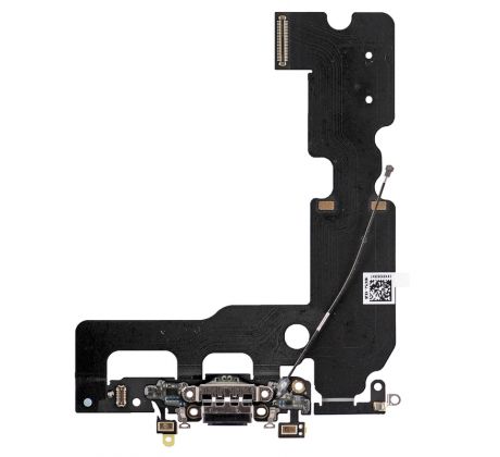 iPhone 7 Plus - Černý nabíjecí konektor + flex kabel s mikrofonem