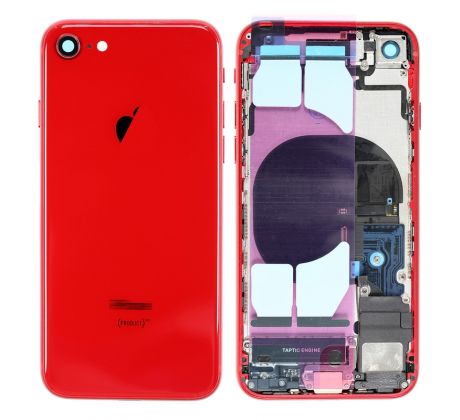 iPhone 8 - Zadní kryt - housing iPhone 8 - červený (PRODUCT)RED™  s malými díly