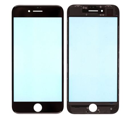  Oleofobní náhradní černé přední sklo s rámem na iPhone 8