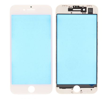  Oleofobní náhradní bílé přední sklo s rámem na iPhone 8
