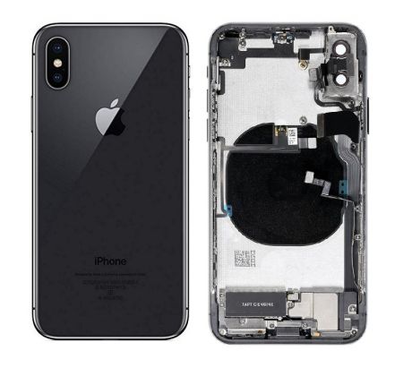 Apple iPhone X - Zadní Housing - Space Gray s malými díly