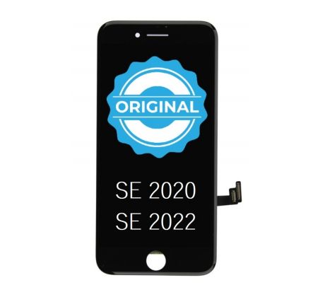 ORIGINAL Černý LCD displej iPhone SE 2020, SE 2022 + dotyková deska