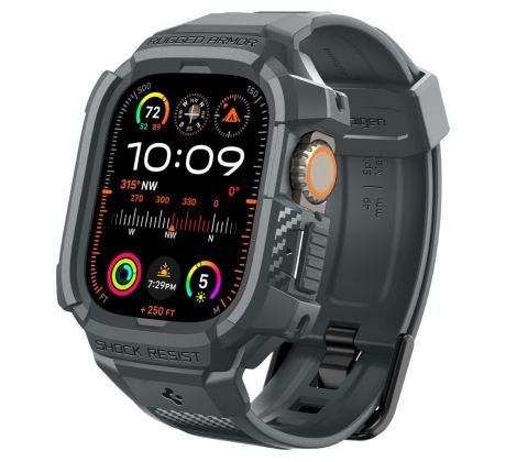 ŘEMÍNEK SPIGEN RUGGED ARMOR ”PRO” APPLE WATCH ULTRA 1 / 2 (49 mm) DARK GREY