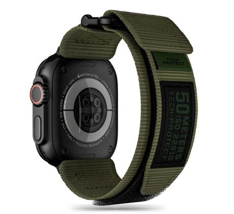 ŘEMÍNEK TECH-PROTECT SCOUT PRO APPLE WATCH 4 / 5 / 6 / 7 / 8 / 9 / SE / ULTRA 1 / 2 (42 / 44 / 45 / 49 mm) MILITARY GREEN