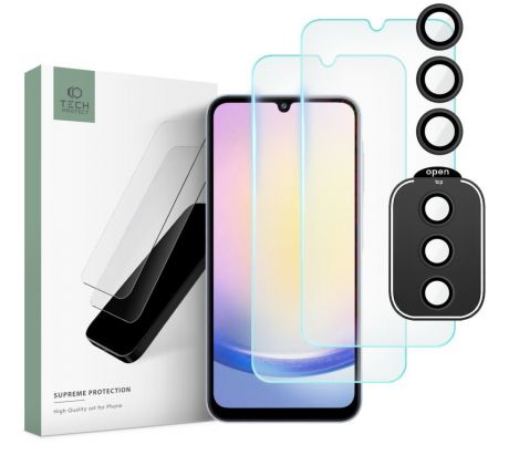 3PACK OCHRANNÝCH SKEL TECH-PROTECT SUPREME SET SAMSUNG GALAXY A25 5G CLEAR