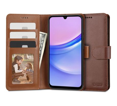 KRYT TECH-PROTECT WALLET SAMSUNG GALAXY A15 4G / 5G BROWN