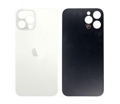 iPhone 12 Pro - Sklo zadního housingu se zvětšeným otvorem na kameru BIG HOLE - bílé 