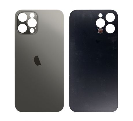 iPhone 12 Pro - Sklo zadního housingu se zvětšeným otvorem na kameru BIG HOLE - space grey