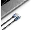 KABEL TECH-PROTECT ULTRABOOST LED TYPE-C CABLE 66W/6A 200CM BLUE