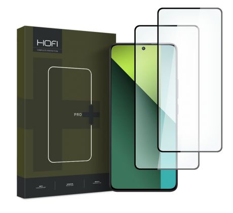 2KS V BALENÍ, SET 2 OCHRANNÝCH SKEL HOFI GLASS PRO+ 2-PACK XIAOMI REDMI NOTE 13 5G / 13 Pro 4G / 5G BLACK
