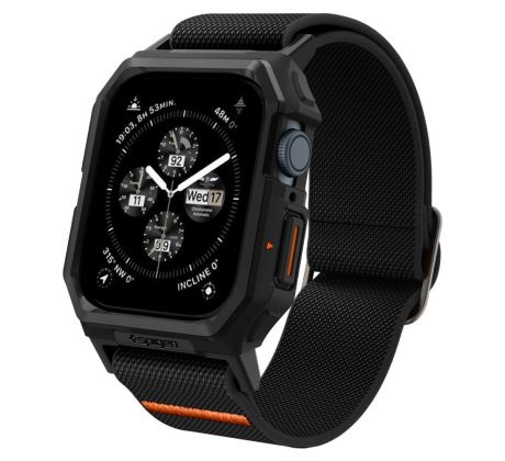 ŘEMÍNEK / KRYT SPIGEN LITE FIT ”PRO” APPLE WATCH 4 / 5 / 6 / 7 / 8 / 9 / SE (44 / 45 mm) MATTE BLACK