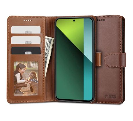 KRYT TECH-PROTECT WALLET XIAOMI REDMI NOTE 13 Pro 5G / POCO X6 5G BROWN