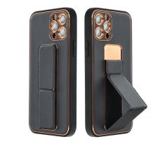 LEATHER Case Kickstand  Samsung Galaxy A15 5G cerný