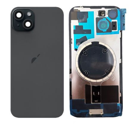 Apple iPhone 15 Plus - Back Cover Glass / Náhradní zadní sklo housingu (black)  