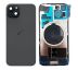 Apple iPhone 15 Plus - Back Cover Glass / Náhradní zadní sklo housingu (black)  