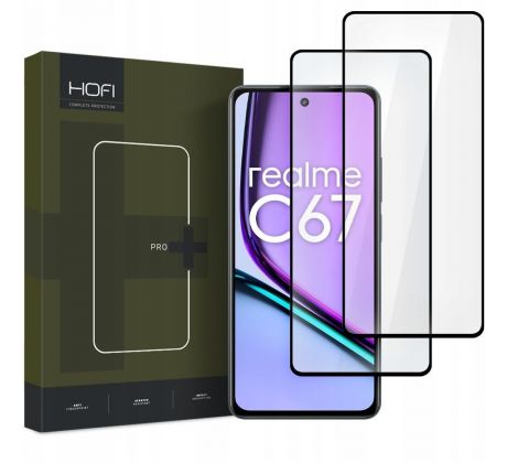 2KS V BALENÍ, SET 2 OCHRANNÝCH SKEL HOFI GLASS PRO+ 2-PACK REALME C67 4G / LTE BLACK