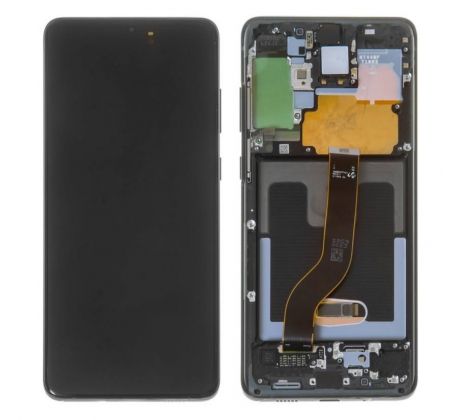 OLED displej Samsung Galaxy S21+ Plus s rámem (černý)