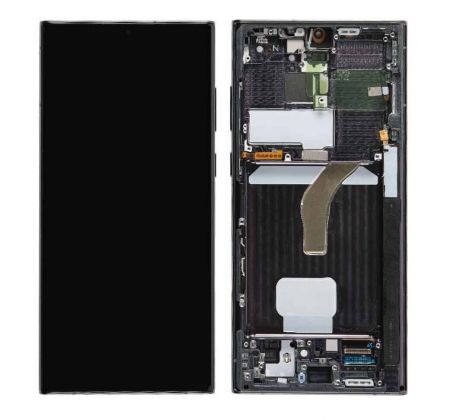 OLED displej Samsung Galaxy S22 Ultra s rámem (černý)
