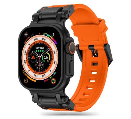 ŘEMÍNEK TECH-PROTECT DELTA PRO APPLE WATCH 4 / 5 / 6 / 7 / 8 / 9 / SE / ULTRA 1 / 2 (42 / 44 / 45 / 49 mm) ORANGE/BLACK