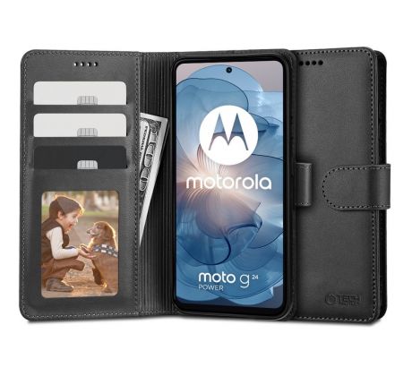 KRYT TECH-PROTECT WALLET MOTOROLA MOTO G24 / G24 POWER / G04 / E14 BLACK