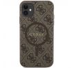 Original   GUESS GUHMN61G4GFRW  iPhone 11 (Compatible with Magsafe / 4G Ring classic logo / hnedý)