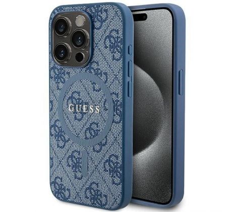 Original   GUESS GUHMP14LG4GFRB  iPhone 14 Pro (Compatible with Magsafe / 4G Ring classic logo / modrý)
