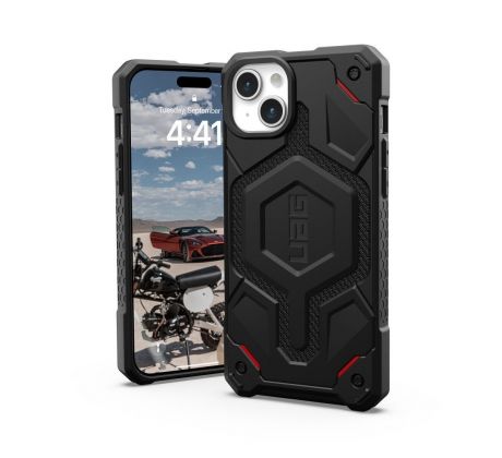 ( UAG ) Urban Armor Gear Monarch Pro  iPhone 15 Plus s MagSafe kevlar cerný