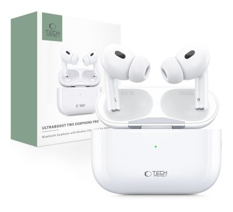 BEZDRÁTOVÉ SLUCHÁTKA TECH-PROTECT ULTRABOOST TWS EARPHONE PRO WHITE