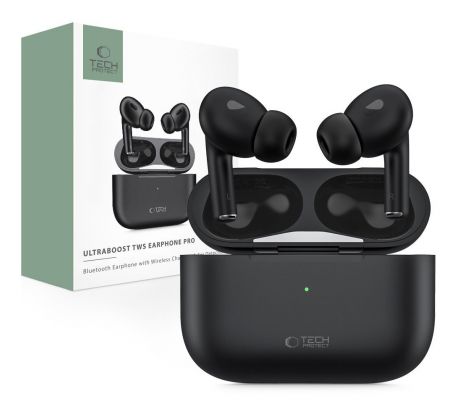 BEZDRÁTOVÉ SLUCHÁTKA TECH-PROTECT ULTRABOOST TWS EARPHONE PRO BLACK