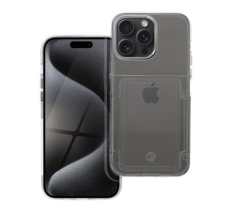 FORCELL F-ProTECT Crystal Pocket Case  iPhone 15 Pro Max prusvitný