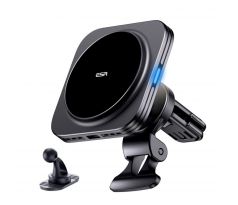 DRŽÁK DO AUTA ESR HALOLOCK MAGNETIC MAGSAFE VENT CAR MOUNT WIRELESS CHARGER QI2 15W BLACK